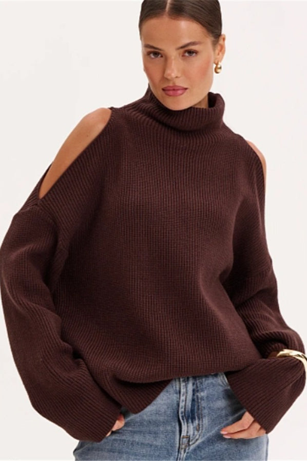 Off Shoulder Turtleneck Sweater Main image