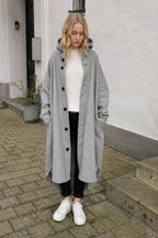 Oversized Hooded Long Overcoat