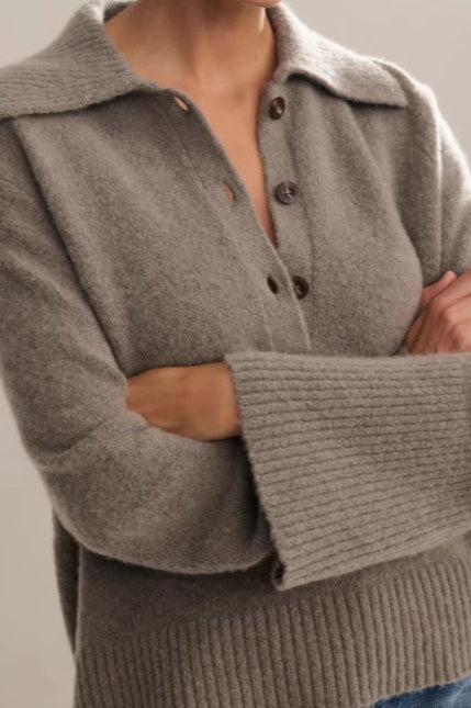 Loose Fit V Neck Knit Sweater Secondary image