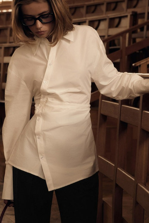 Collared Asymmetrical Button Blouse Main image