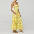 Corset Ruffle Midi Dress