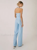 Cotton & Linen Vest With Straight Leg Pants Set Pant Sets
