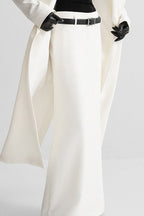 Relaxed Fit White A Line Commuter Skirt