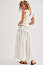 Cutout Lace Patchwork Boho Skirt Set