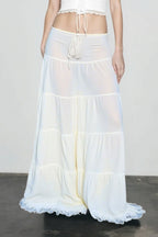 Square Neck Lace Trim Camisole Vacation Set