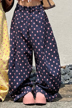 Scattered Dot Baggy Wide Leg Pants