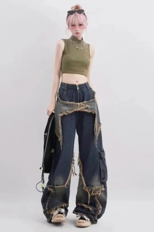 High Waist Wide Leg Workwear Jeans Secondary image