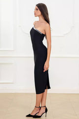 Elegant Sleeveless Crystal Embellished Formal Dress