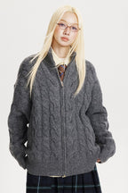 Oversized Cable Knit Cardigan