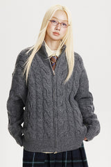 Oversized Cable Knit Cardigan