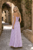 Serena Retro Purple Charming Printed Maxi Dress