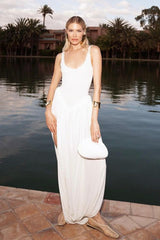 High Slit Open Back Slip Dress