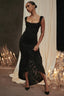 Print Cami Bandeau Backless Mermaid Lace Dress