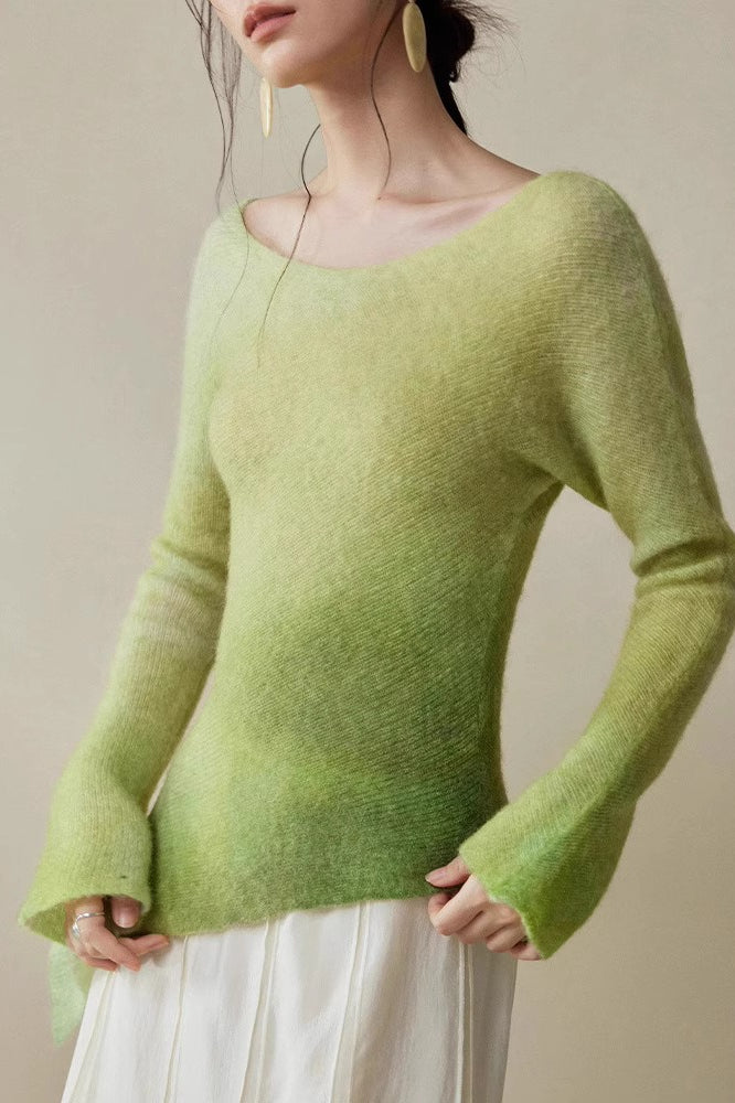Diagonal Weave Raglan Knit Top Secondary image