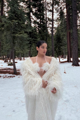 Faux Fur Long Thick Warm Plush Overcoat