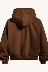 Vintage Graffiti Letter Print Zip Hoodie