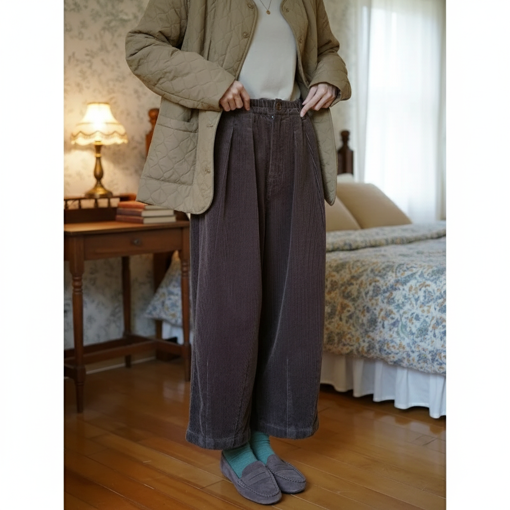 Vintage Corduroy Baggy Pants Winter Main image