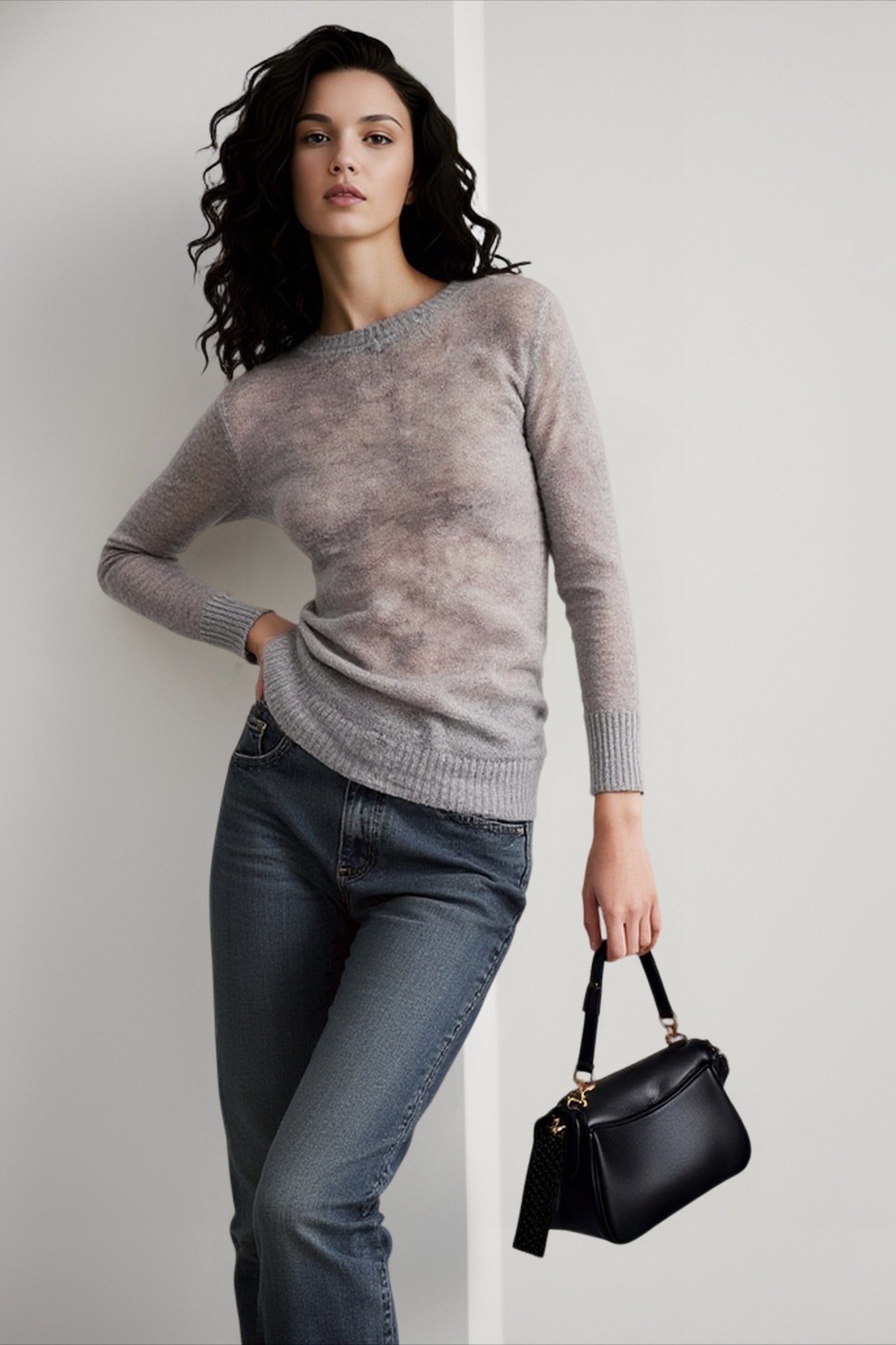 Letter Bodycon Knit Top Main image