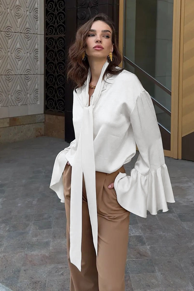 Lazy Flare Sleeve Ruffle Blouse Main image
