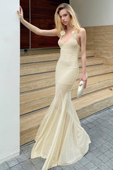 Halter U-neck Sheer Mesh Floral Birthday Dress