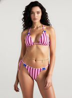 Slinky Striped Beach Bikini Set
