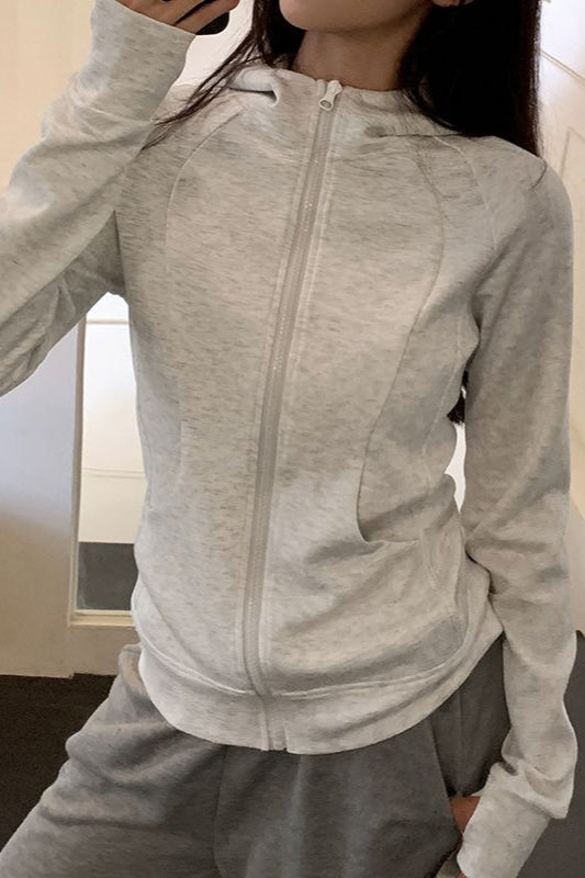 Korean Fitted Performance Print Hoodie Secondary image