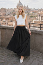 Cotton A-Line Skirt With Pockets