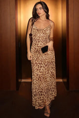 Sultry Leopard Slip Dress