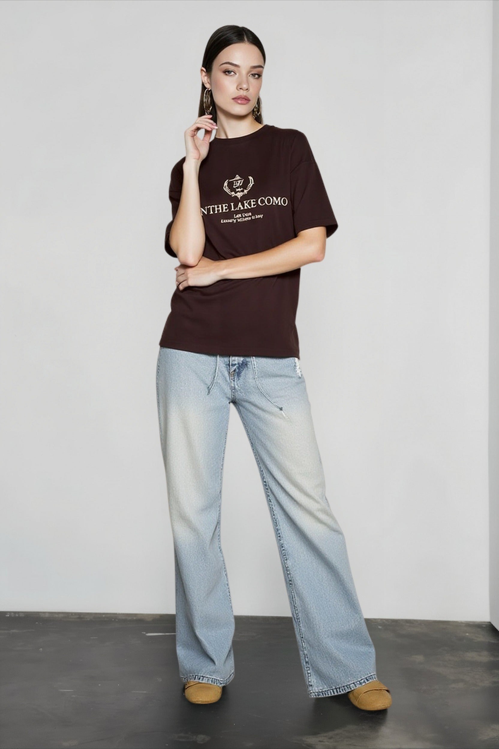 Letter Print Cotton T-shirts Main image