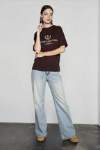 Letter Print Cotton T-shirts