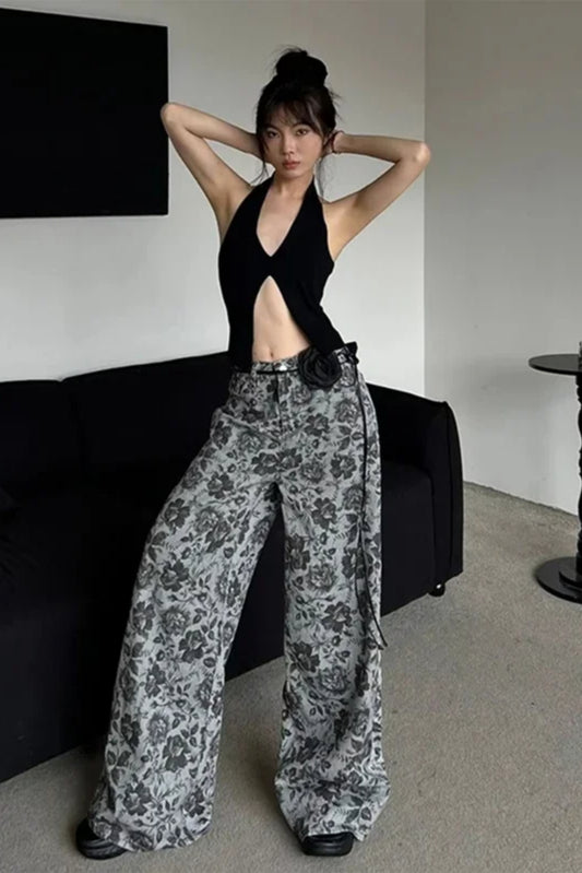Vintage Floral Straight Leg Jeans Main image