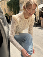 Lace Hollow See-Through Cardigan