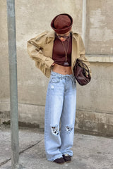 Double Breasted Oversized Utility Coat