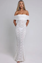Floral Lace Backless Lace Dress