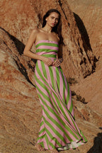 Elegant Striped A Line Vacation Dress