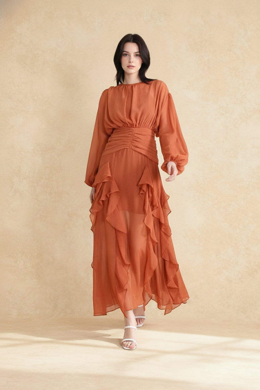 Leonie Ballon Stylish Sleeve Maxi Dress Secondary image