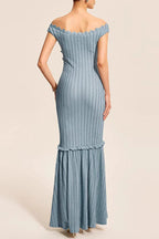 V-Neck Backless Fitted Knit Sweater Dress