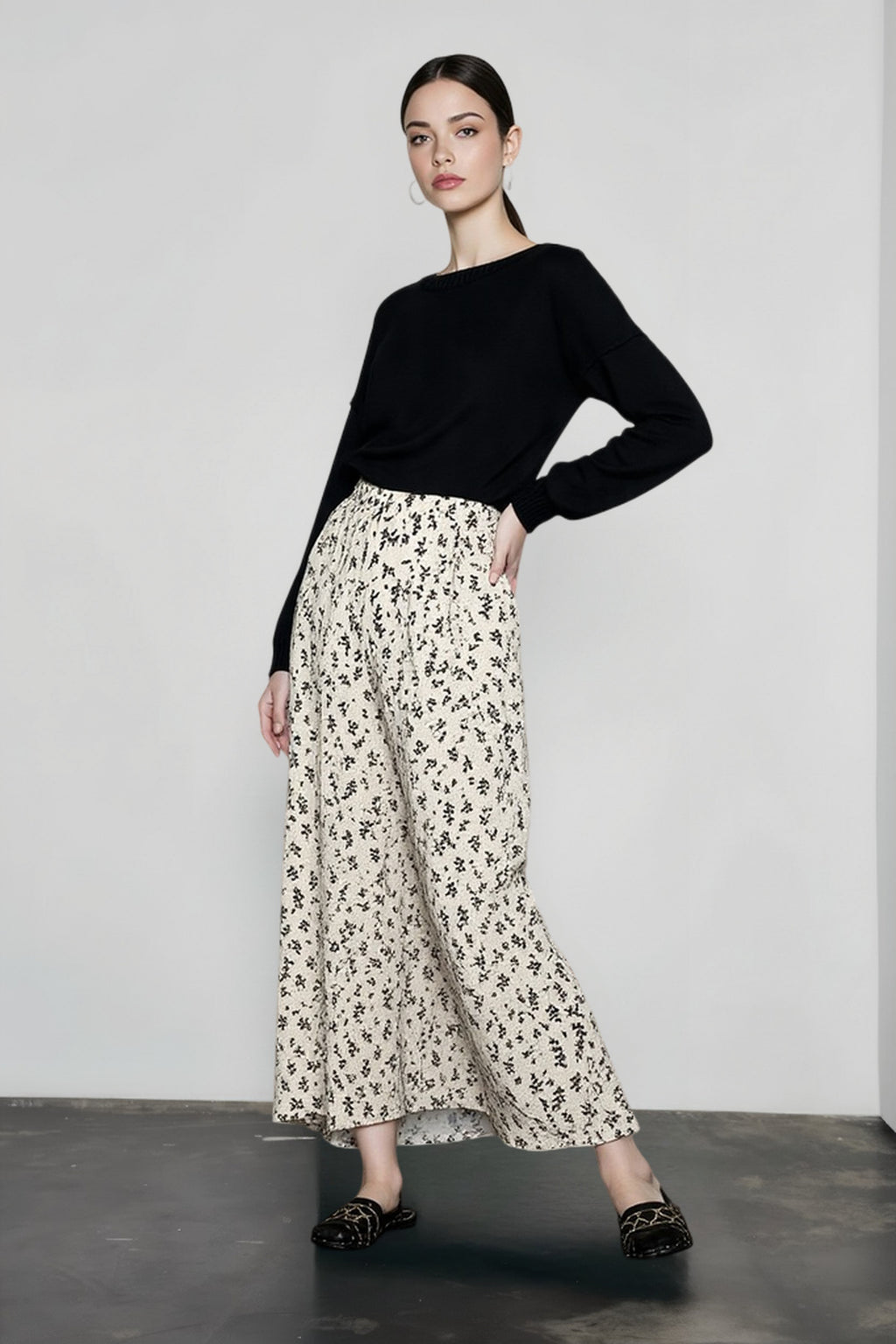 DressBetty - Vintage Floral Print A-line Pleated Streetwear Drawstring Midi Skirt