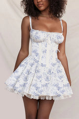 Bow Strap Tunic Floral Dress