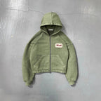 Embroidered Patch Loose Hoodie