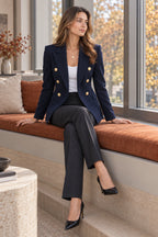 Office Black Ladies Blazer Long Sleeve Blazer