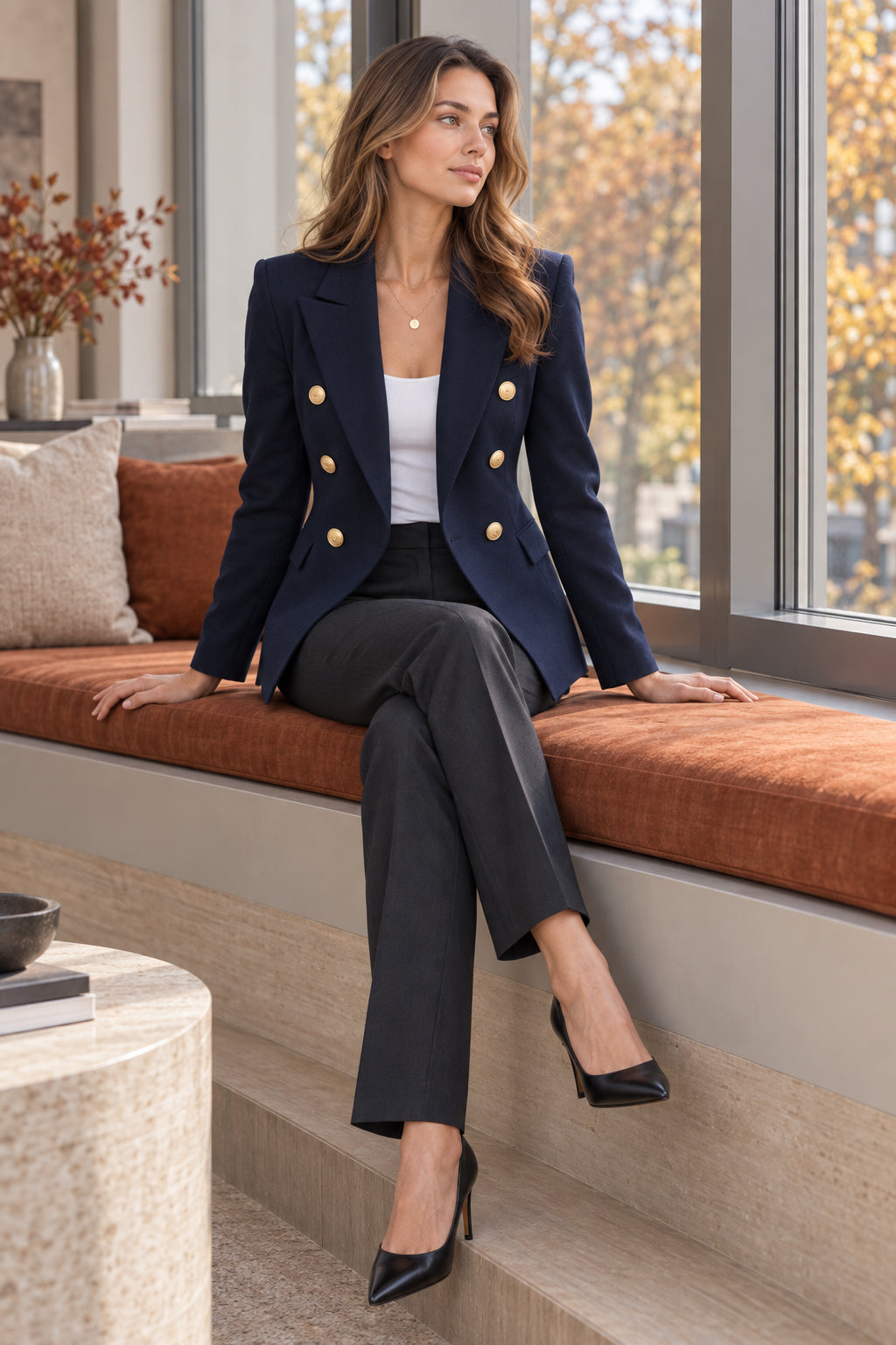 Office Black Ladies Blazer Long Sleeve Blazer