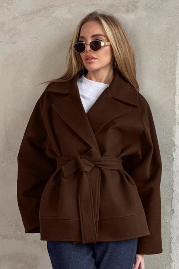 Vintage Belted Brown Wool Blend Coat Secondary image