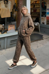 Y2K Leopard Print Hip-Hop Zip Hoodie