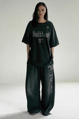 Washed Distressed Vintage Loose Athletic Pants