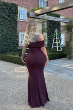Bow Detail Panel Maxi Bodycon Formal Dress