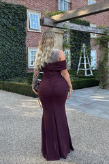 Bow Detail Panel Maxi Bodycon Formal Dress