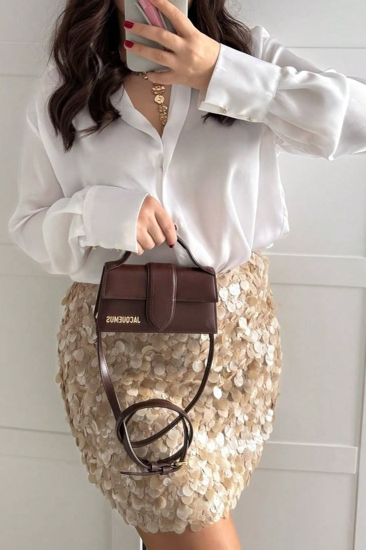 Chic Sequin Slip Mini Skirt Secondary image