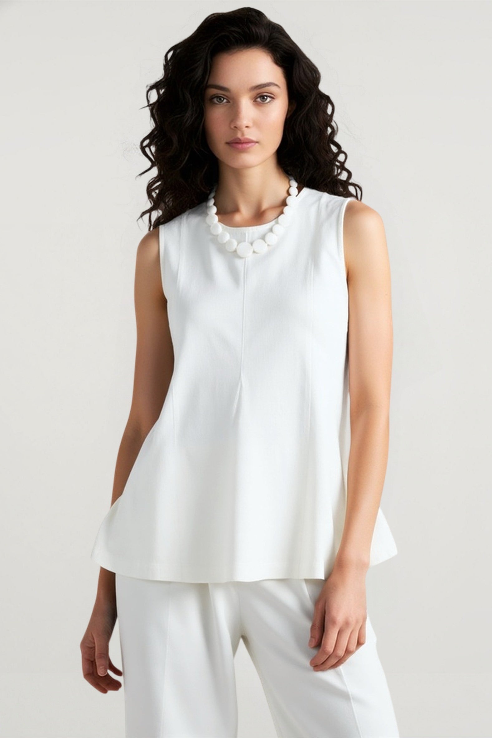 French Linen Crew Neck Blouse Main image