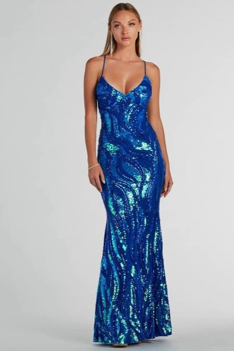 Elegant Sequin Party Formal Evening Sequin Dress Main image